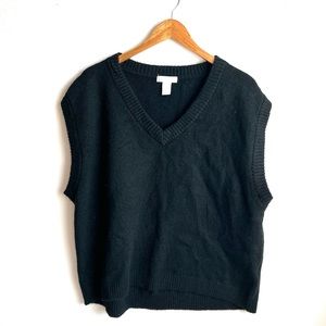 NWOT H&M Sweater Vest Black